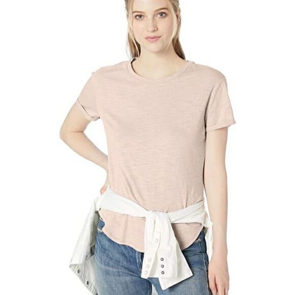 Cotton Roll-Sleeve T-Shirt - Picture 1 of 5